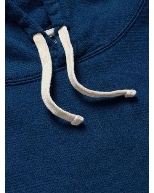 Beams Plus Blue Cotton-Jersey Hoodie for men