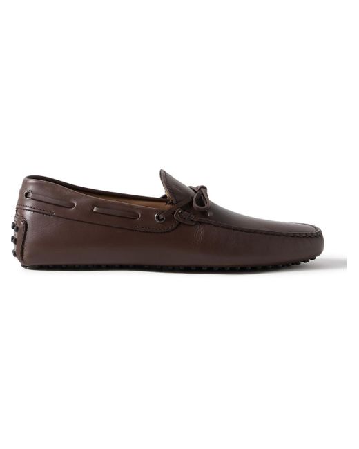 Tod's Brown City Gommino Leather Driving Shoes for men