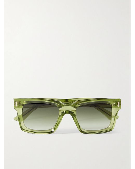 Cutler & Gross Green 1386 Square-Frame Acetate Sunglasses for men