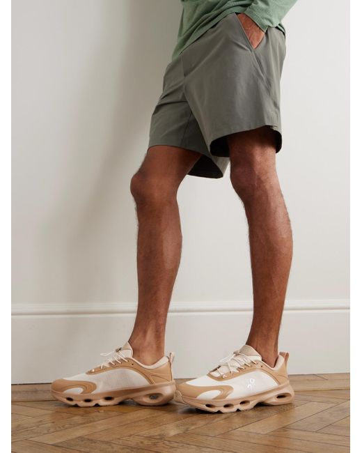 Loewe Natural On Cloudsolo Rubber-Trimmed Mesh Sneakers for men