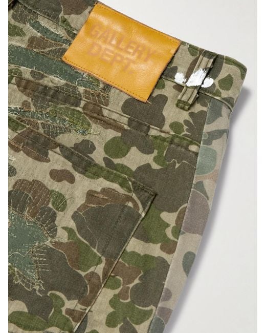 GALLERY DEPT. Green Venura Straight-leg Patchwork Camouflage-print Cotton-canvas Trousers for men