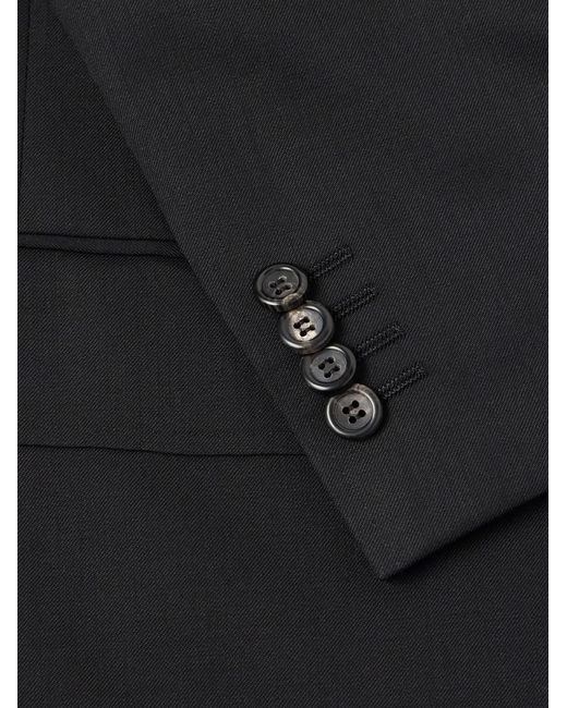 Canali Black Kei Wool-Blend Twill Blazer for men
