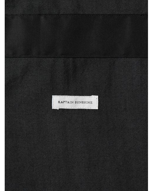 Kaptain Sunshine Black Unstructured Wool-Twill Suit Jacket for men