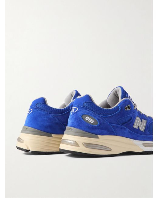 New Balance 991 Sneakers aus Veloursleder in Blue für Herren