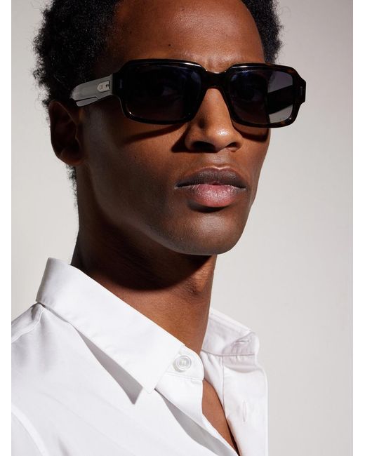 Dior Black Diortailoring S2I Squared-Frame Acetate Sunglasses for men