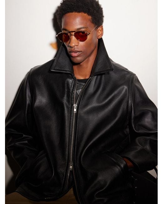 Jacques Marie Mage Natural Flynn Aviator-style Gold-tone Metal Sunglasses for men