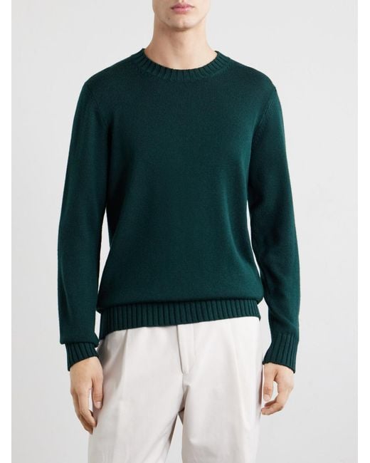 Piacenza 1733 Blue Virgin Wool Sweater for men