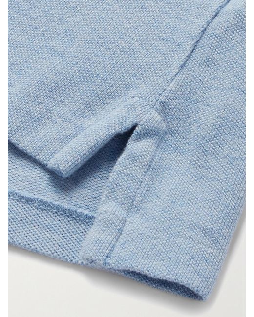 Polo Ralph Lauren Blue Slim-Fit Cotton-Piqué Polo Shirt for men
