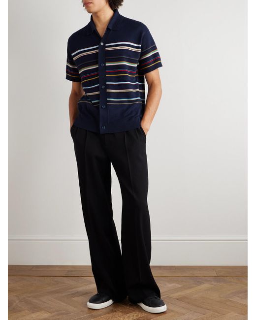 Paul Smith Gestreiftes Hemd aus Baumwolle in Blue für Herren