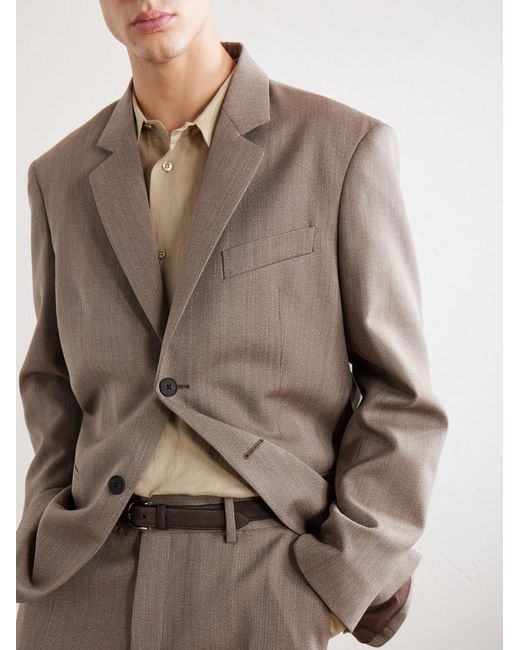 Studio Nicholson Brown Roversi Oversized Wool Suit Jacket for men