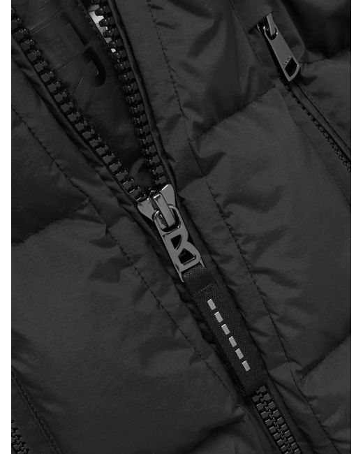 Bogner Black Blaine Panelled Quilted Shell Hooded Jacket for men