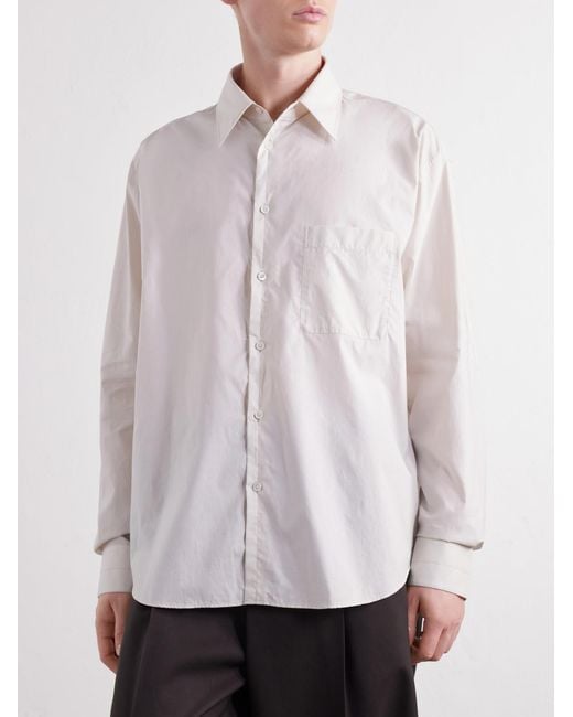 Lemaire Natural Cotton And Silk-Blend Shirt for men