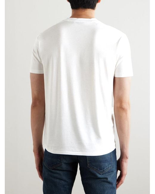 Tom Ford White Slim-Fit Lyocell And Cotton-Blend Jersey T-Shirt for men