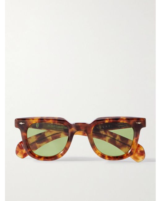 Jacques Marie Mage Brown Vendome Square-frame Tortoiseshell Acetate Sunglasses for men