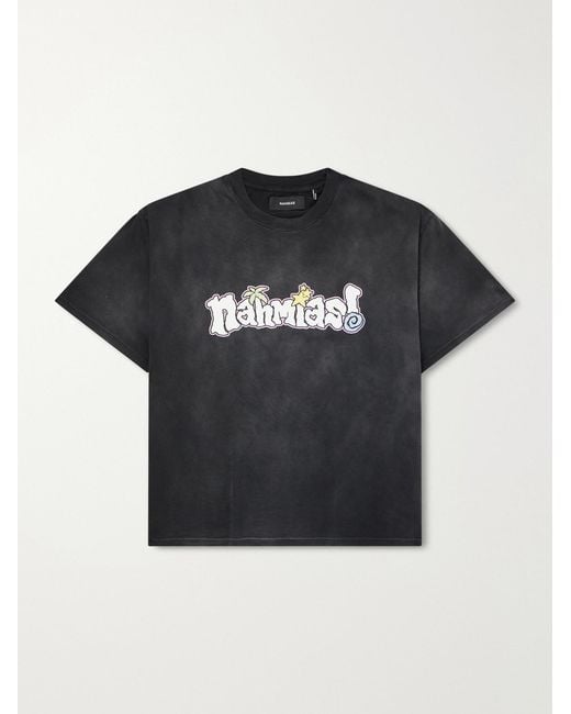 NAHMIAS Black Boardwalk Logo-Print Cotton-Jersey T-Shirt for men