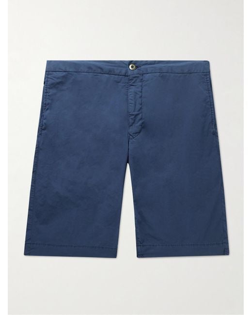 Incotex Schmal geschnittene Bermudashorts aus einer Baumwollmischung in Blue für Herren