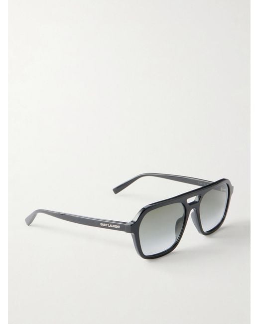 Saint Laurent Black Aviator-Style Acetate Sunglasses for men