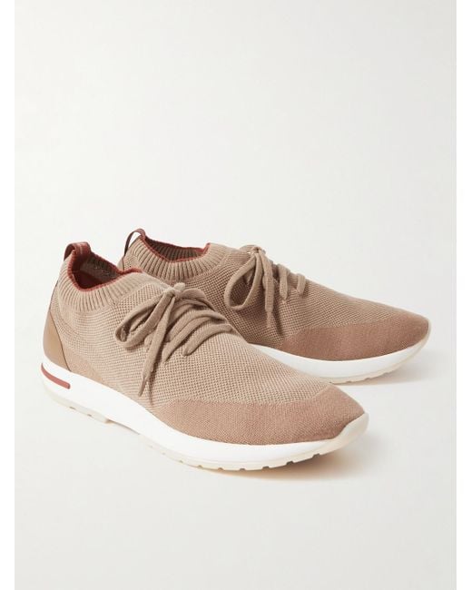Loro Piana Natural 360 Flexy Leather-Trimmed Knitted Wish Wool Sneakers for men