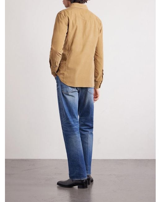 Tom Ford Natural Slim-Fit Cotton-Corduroy Shirt for men