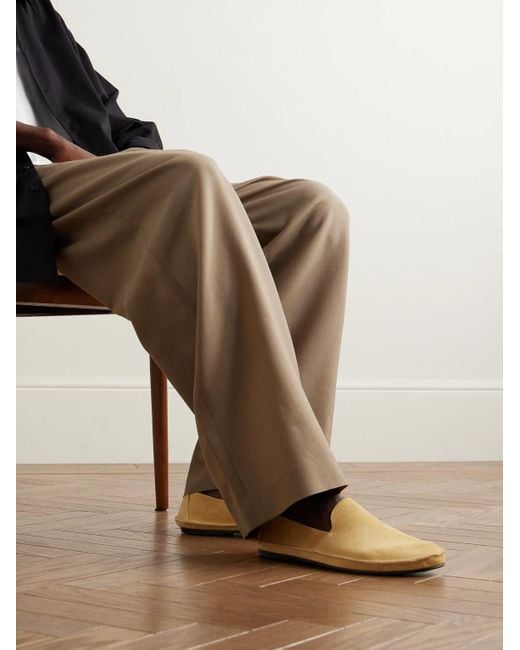The Row Natural Tyler Textured-leather Loafers for men
