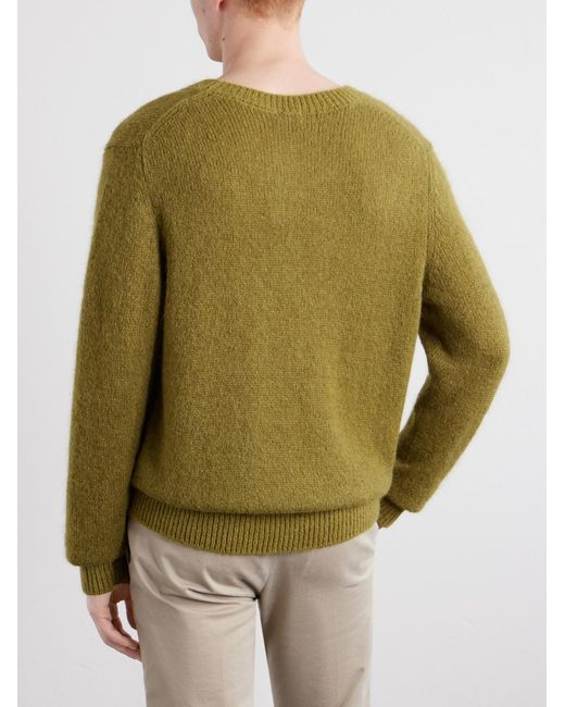 Massimo Alba Green Bruce Alpaca-blend Sweater for men