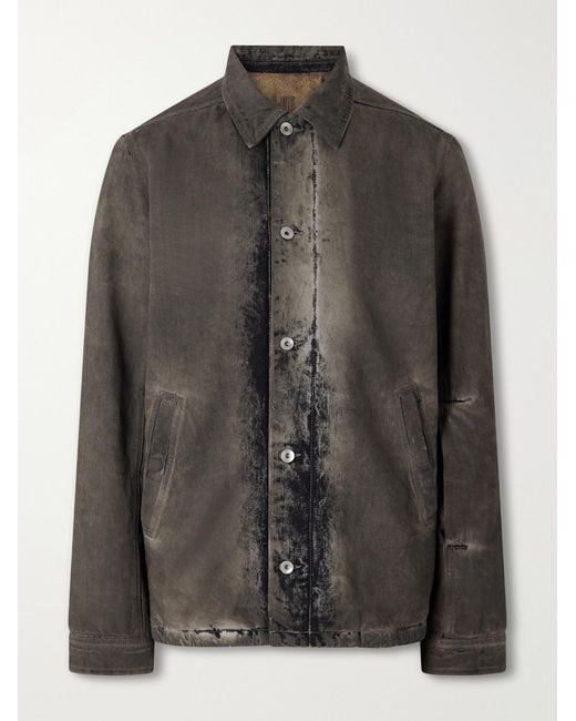 Rick Owens Black Brad Washed-Denim Jacket for men