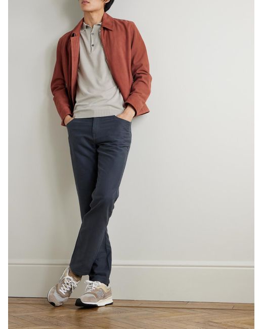 John Smedley Gray Roth Slim-Fit Sea Island Cotton Polo Shirt for men