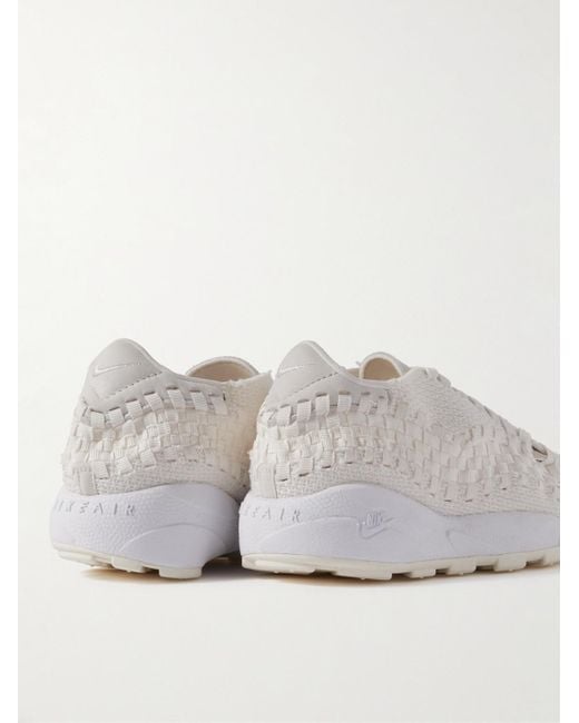 Nike Air Footscape Sneakers aus geflochtenem Webband und Mesh mit Velourslederbesatz in White für Herren