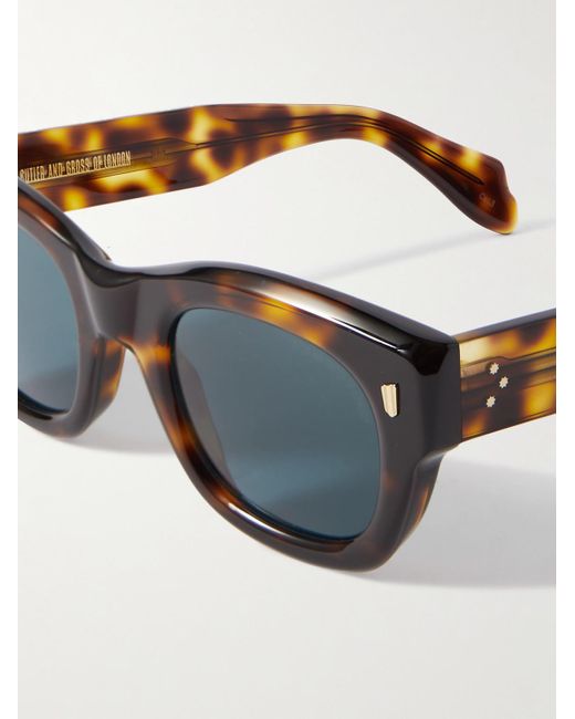 Cutler & Gross 9261 Sonnenbrille mit Cat-Eye-Rahmen aus Azetat in Schildpattoptik in Black für Herren