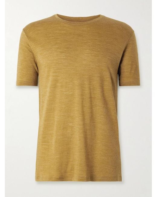 houdini Yellow Activist Slim-Fit Treemerino T-Shirt for men