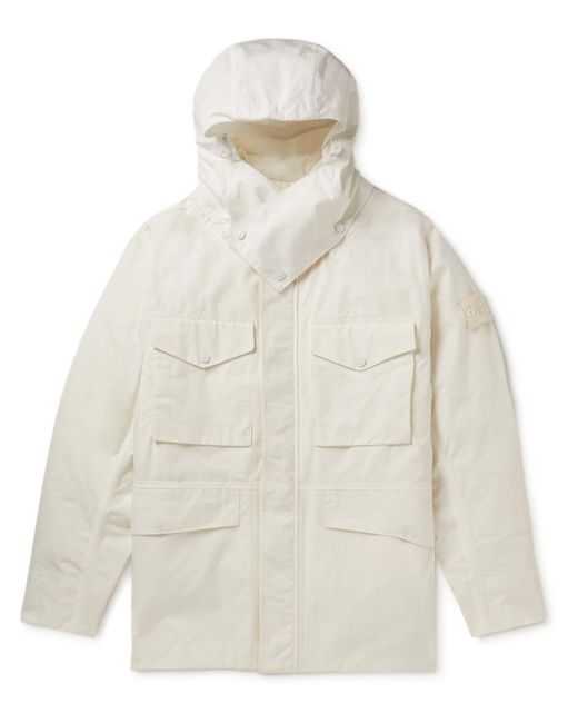 Stone Island Ghost Cotton-ventile® Hooded Down Parka in White for Men ...