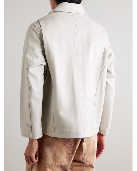 Agolde Natural Chadwick Full-Grain Leather Jacket for men