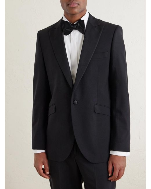 Favourbrook Black Wool-blend Suit Jacket for men
