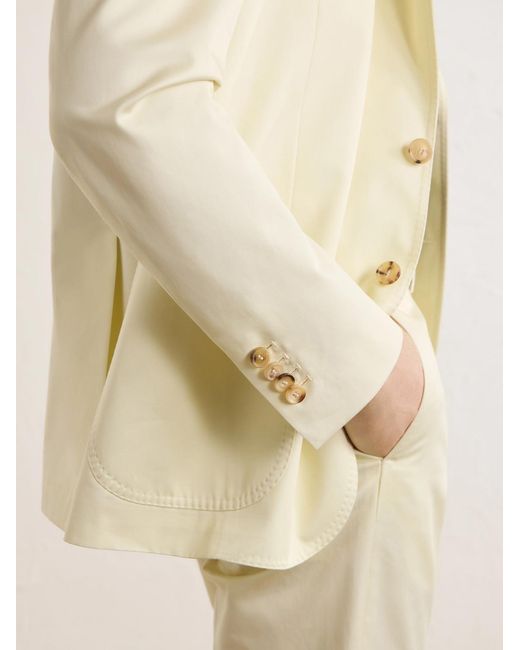De Petrillo Natural Cotton-Twill Suit Jacket for men
