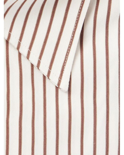 Paul Smith White Striped Twill Shirt for men