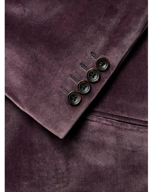 Richard James Purple Cotton-velvet Tuxedo Jacket for men