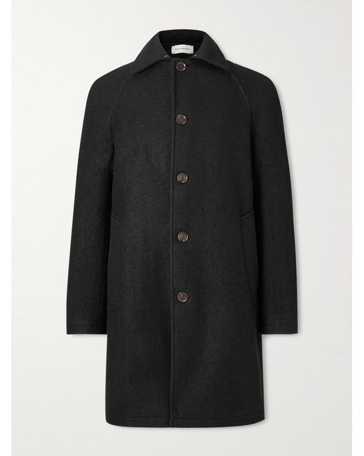 Oliver Spencer Black Arnold Wool Coat for men
