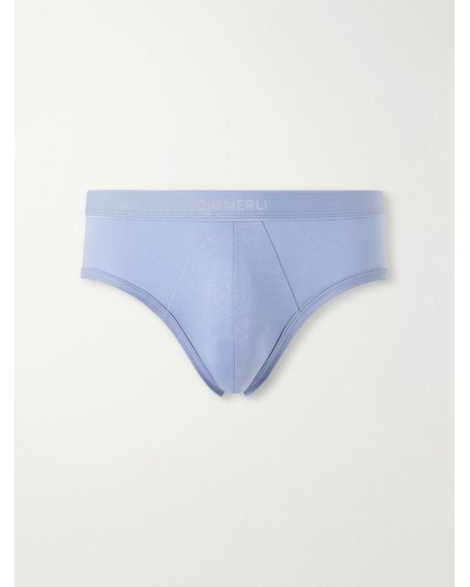 Zimmerli of Switzerland Blue Sea Island Cotton Briefs for men