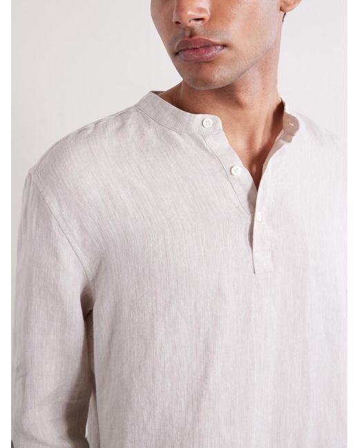 Mr P. White Linen Shirt for men