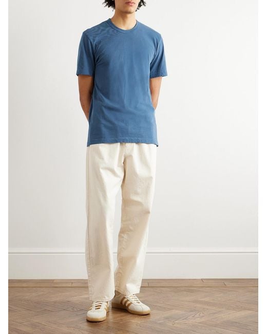 James Perse Blue Combed Cotton-Jersey T-Shirt for men