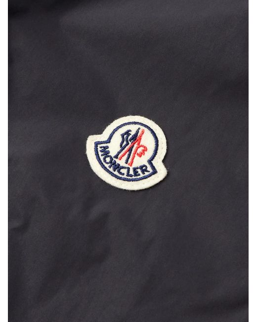 Overshirt in shell con finiture in gros-grain e logo applicato di Moncler in Blue da Uomo