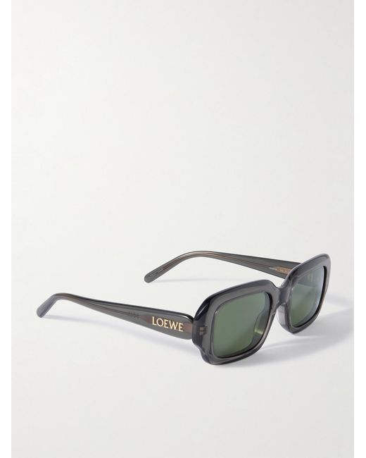 Loewe Green Rectangular-Frame Acetate Sunglasses for men