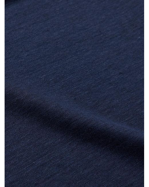 Zegna Blue Oasi Linen T-Shirt for men