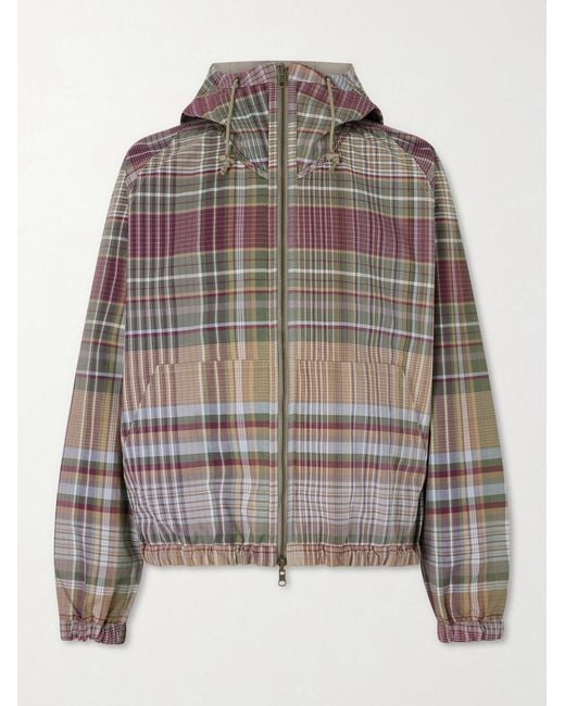 Aimé Leon Dore Gray Reversible Checked Shell Windbreaker Jacket for men