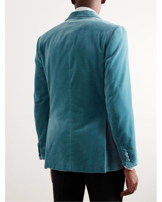 Mens teal hot sale velvet blazer