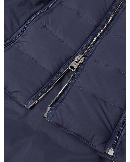 Herno Blue La Giacca Convertible Quilted Nylon Down Jacket for men