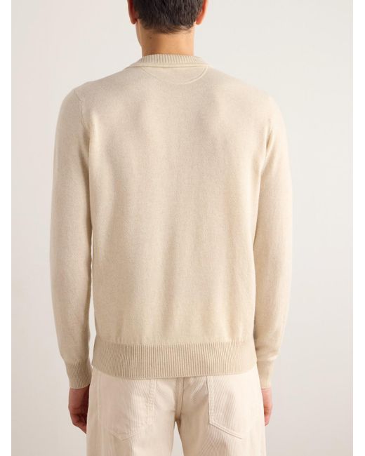Loro Piana Natural Roadster Cashmere Half-Zip Sweater for men