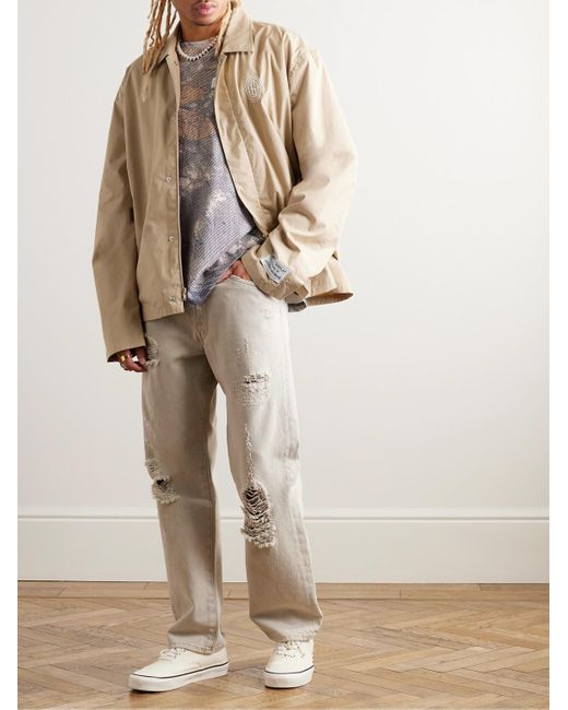 GALLERY DEPT. Natural Off Site Logo-embroidered Cotton And Silk-blend Jacket for men