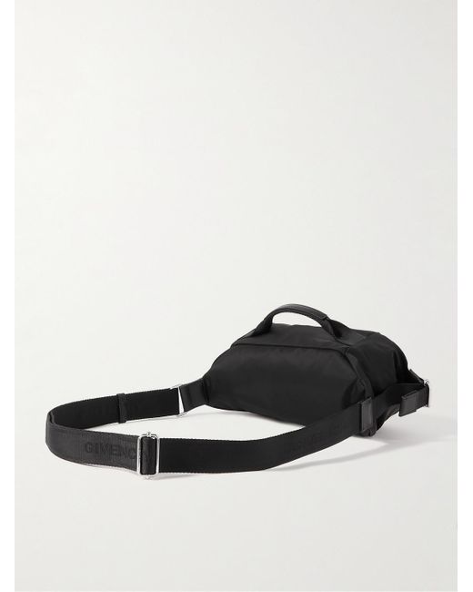 Givenchy Black G-zip Leather-trimmed Logo-print Shell Belt Bag for men