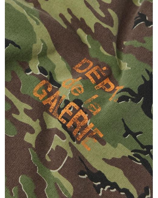 GALLERY DEPT. Green Tapered Camouflage And Logo-Print Cotton-Jersey Sweatpants for men